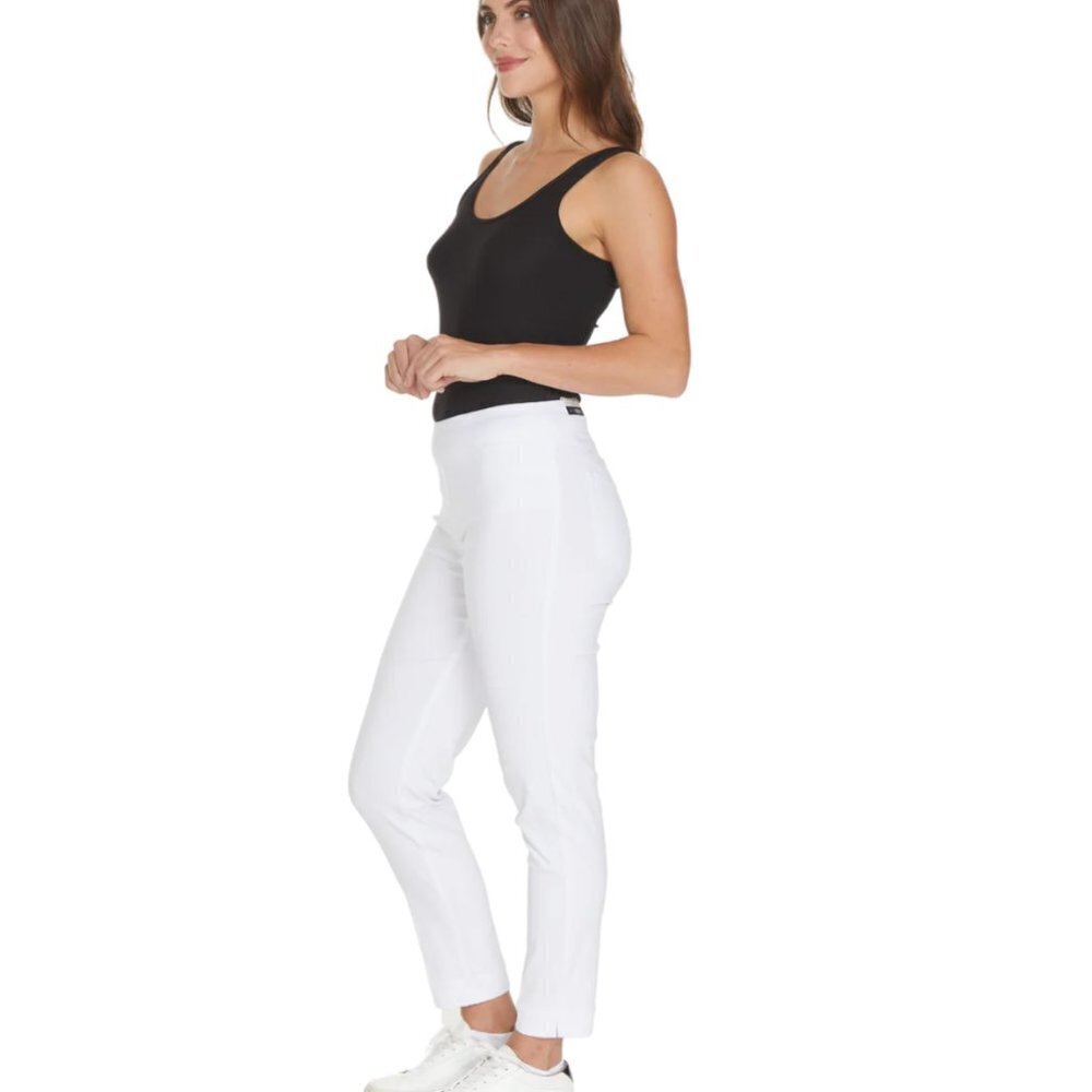 Soft Surroundings Slim-Sation Pull on Ankle Pants White XL/18 - Picture 13 of 14